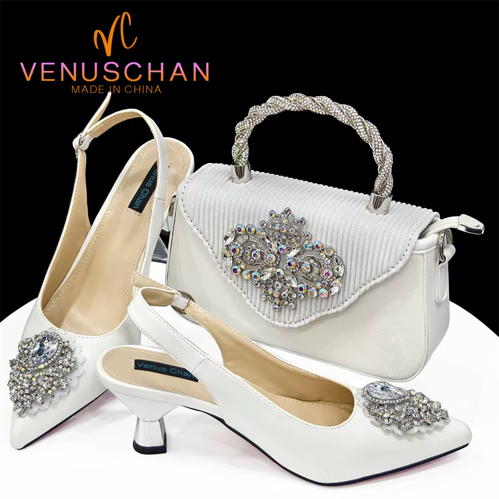 Venus Chan-Chaussures de Mariage à Talons Hauts pour Femme, Parka Jolie tue, Strass de Documents Bla