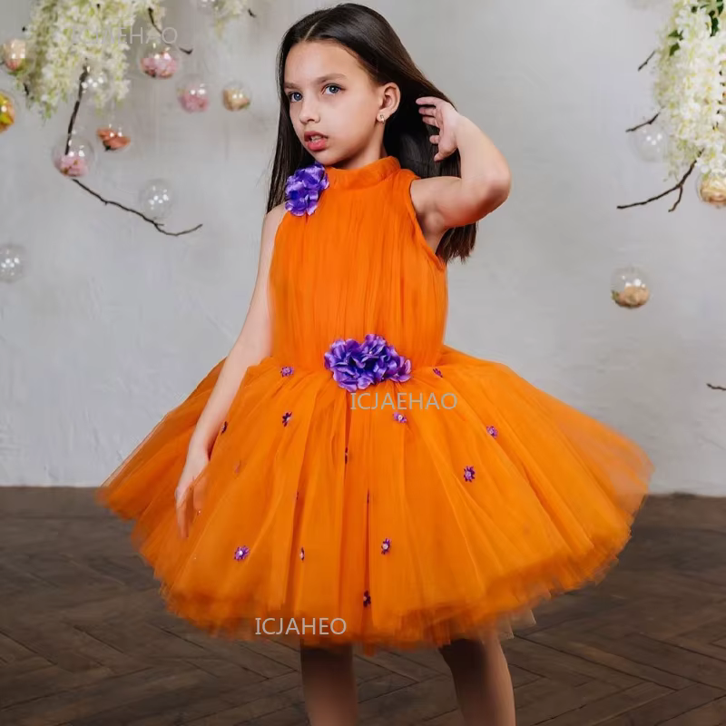 Robes de Soirée pour Filles, Robe de Princesse à Col Halter, Robe de Soirée, Robe de Cérémonie d'Ann