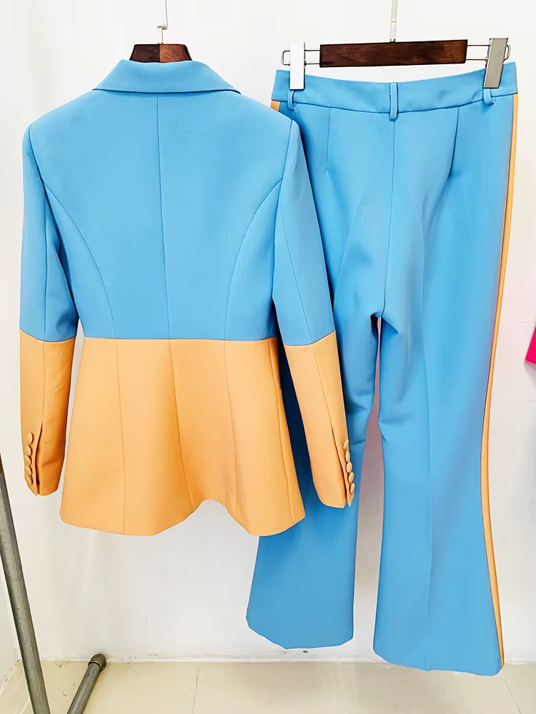Ensemble de costume de créateur HIGH STREET, nouvelle collection 2026, pour femme, blazer à bouton u