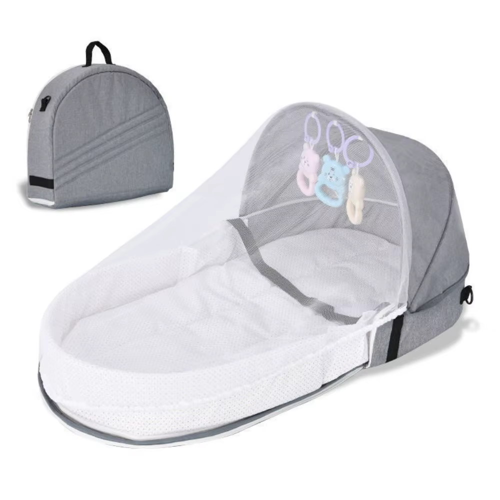 Lit de bébé pliable portable, lit d'appoint pour nouveau-né, anti-pression, lit de voyage avec desig