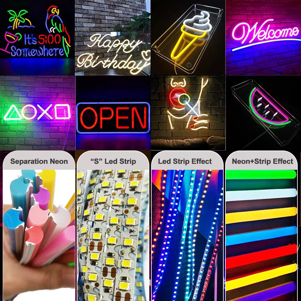 Bande Néon de Mathiation Flexible Pliable en Silicone, 12 Couleurs, DC12V 2835 SMD S Forme 120LED, D