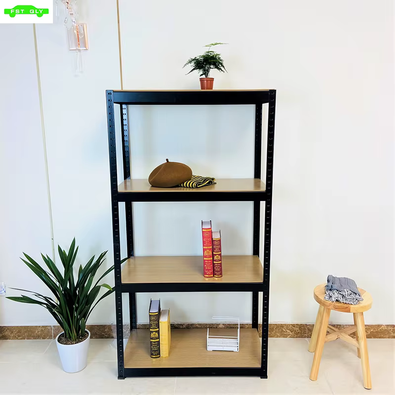Étagère de rangement T1 à étagères en acier, utilitaire de garage, étagères réglables à 4 étagères, 
