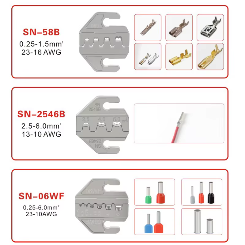 Pince pressée, outils d'électricien, outil de sertissage, bornes électriques, pince électronique, co