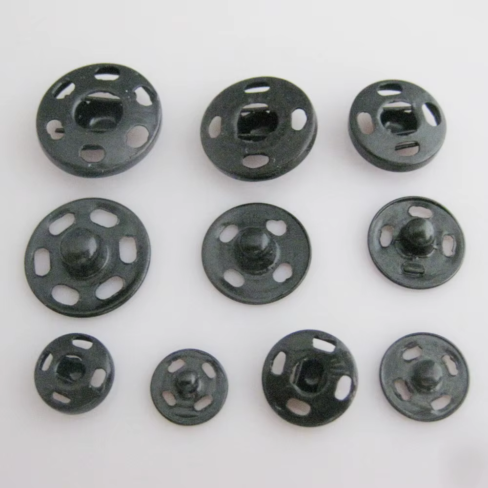 1 carte boutons pression de fixation en fer pour vêtement rond 5 tailles accessoires de couture bric