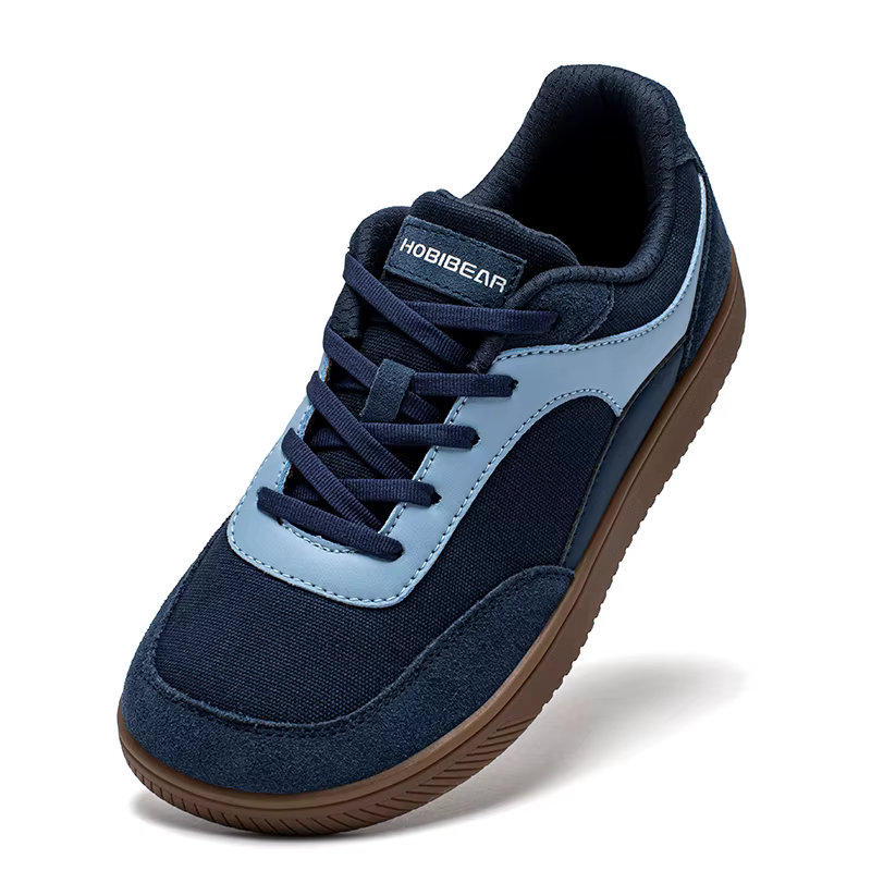 HOBIBEAR unisexe baskets à bout large femmes hommes minimaliste chaussures antidérapantes à lacets m