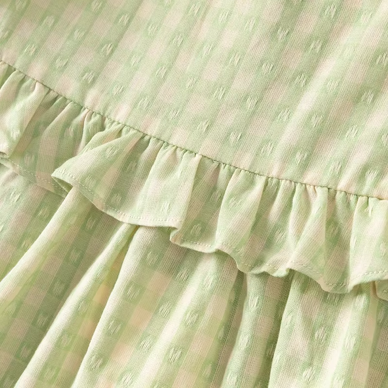 Dave Bella – robe de princesse pour petites filles, breloque d'été, douce et élégante, à carreaux ve