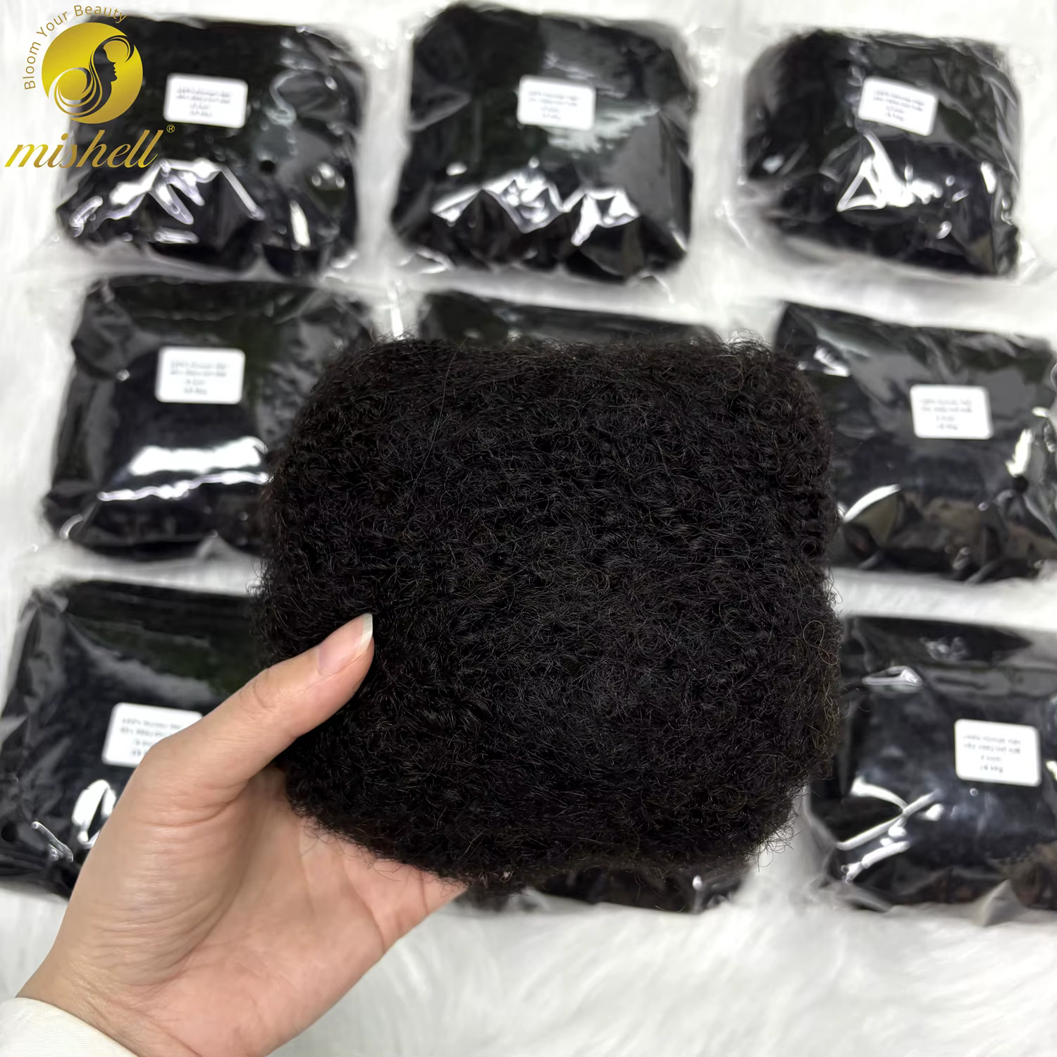 Cheveux humains afro crépus en vrac pour extensions de dreadlocks, 100 % cheveux naturels, 30 g/paqu