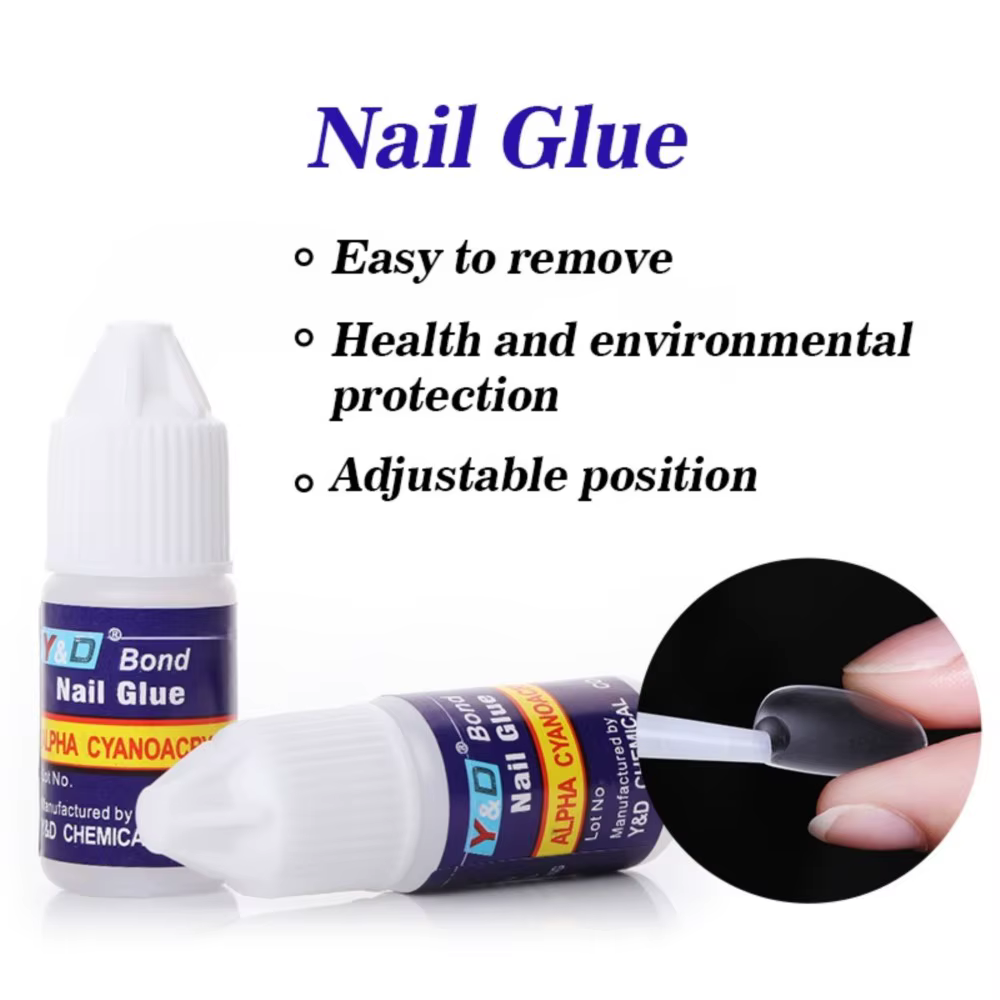 1 ensemble * 3g colle à ongles à séchage rapide pour faux ongles colle adhésive forte professionnel 