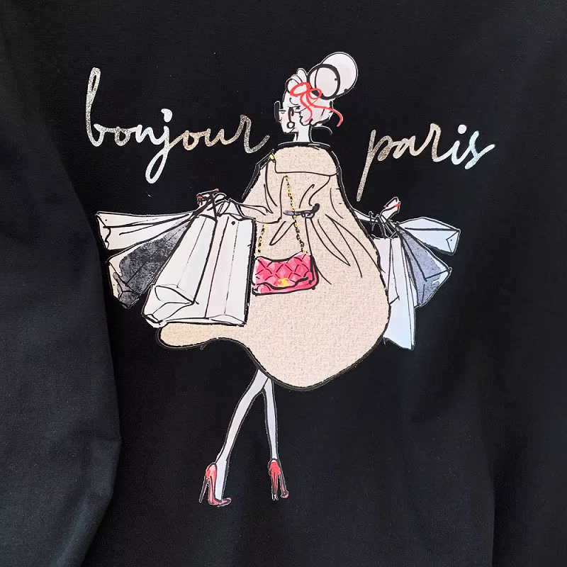 TuangBiang-T-shirt à Manches Courtes et Col Rond en Coton pour Femme, Haut Décontracté et Confortabl