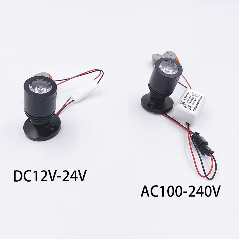 Mini projecteurs LED plafonnier 110V 220V DC12V 24V, points montés en Surface, comptoir d'armoire, v