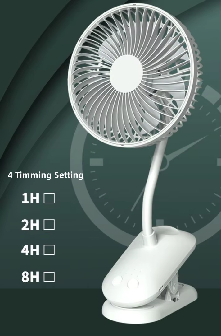 KASYDoFF-Ventilateur de table rotatif à 720 °, portable, avec 4 engrenages, silencieux, pour pousset
