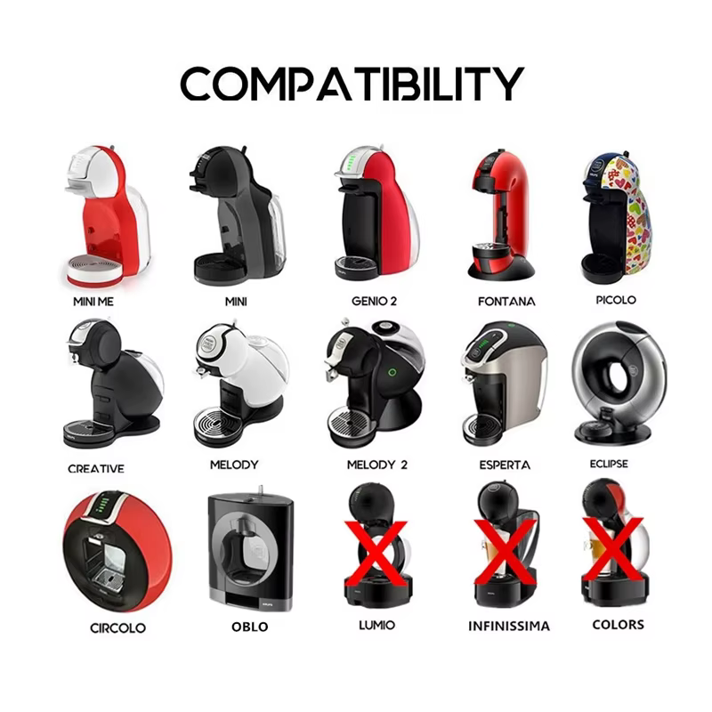 3 pièces/ensemble Capsule de café rechargeable Dolce Gusto Nescafé Dolce Gusto Capsule réutilisable 