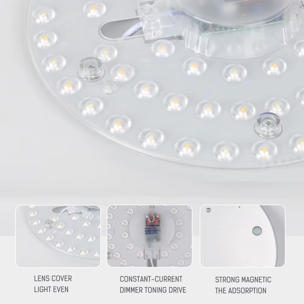 Anneau lumineux LED pour panneau circulaire, panneau de plafond rond, AC 220V, 230V, 240V, SMD, 50W,