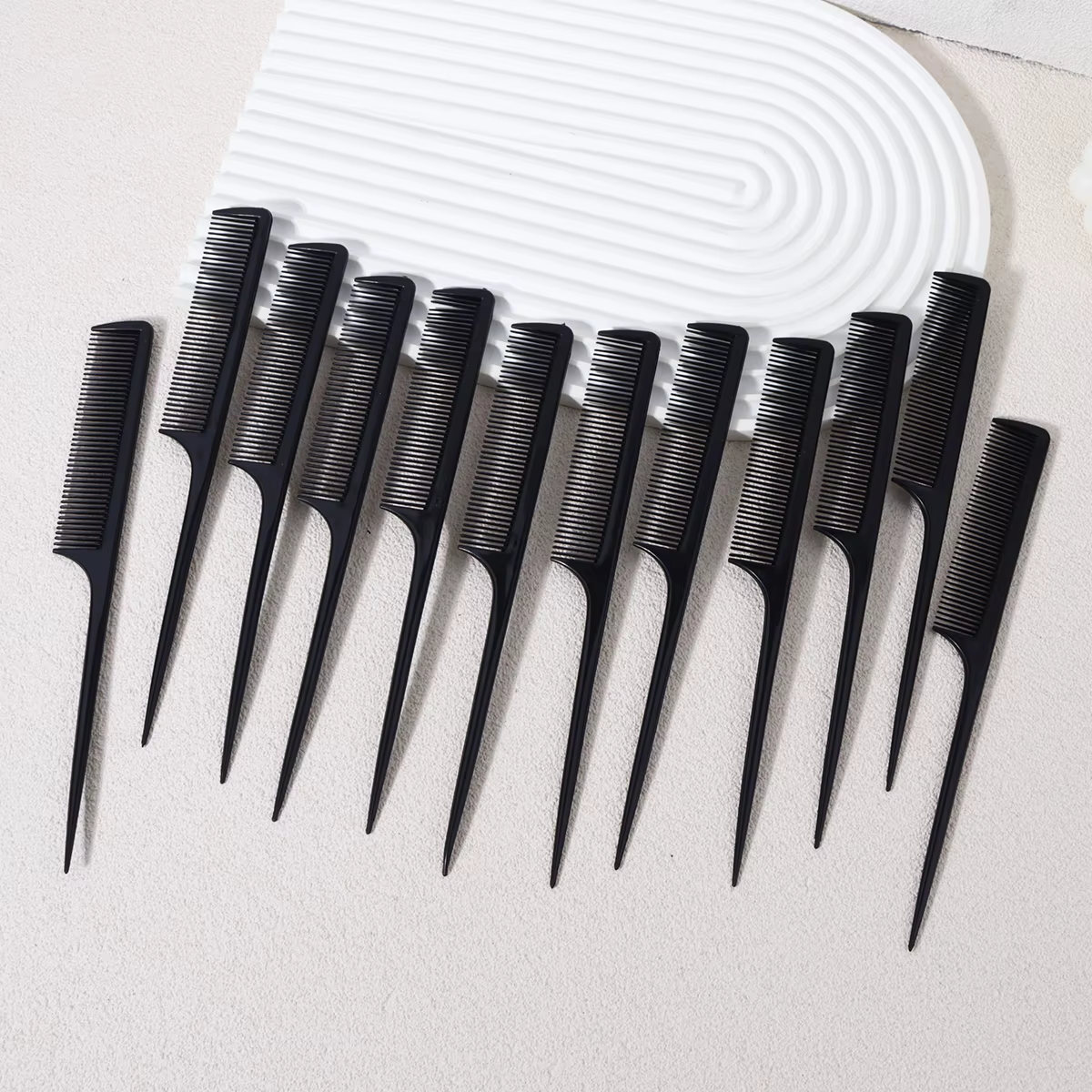 Ensemble de peignes à queue de souris 12 pièces, peigne à teinture pour cheveux, peigne à queue poin