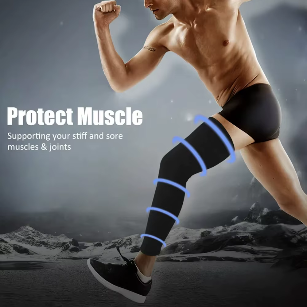 WEUPFLY 1 pièces jambières à Compression basket-ball Football cyclisme chaussettes genou mollet manc