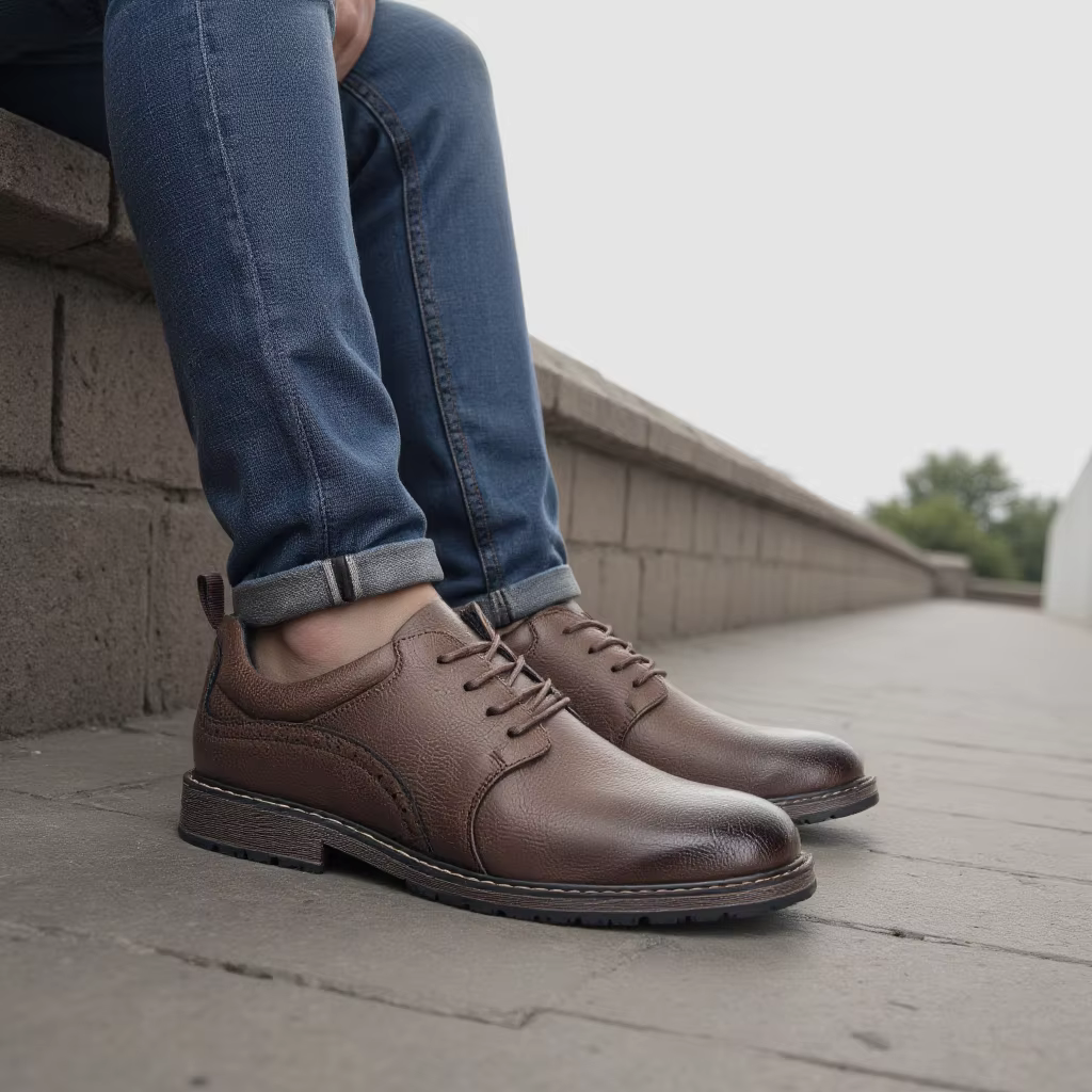 40 ~ 46 chaussures décontractées hommes marque de mode confortable 2024 chaussures en cuir hommes #
