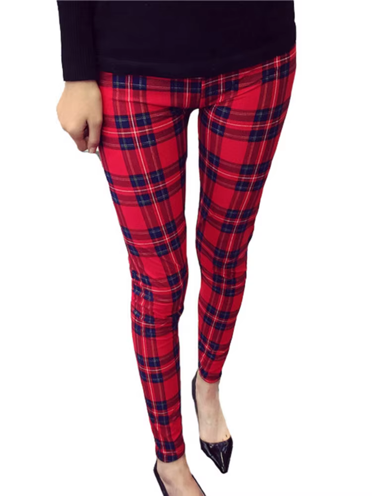 CUHAKCI Graffiti Leggings imprimé fleuri Leggins pour femmes Leggings pied-de-poule vente élastique 