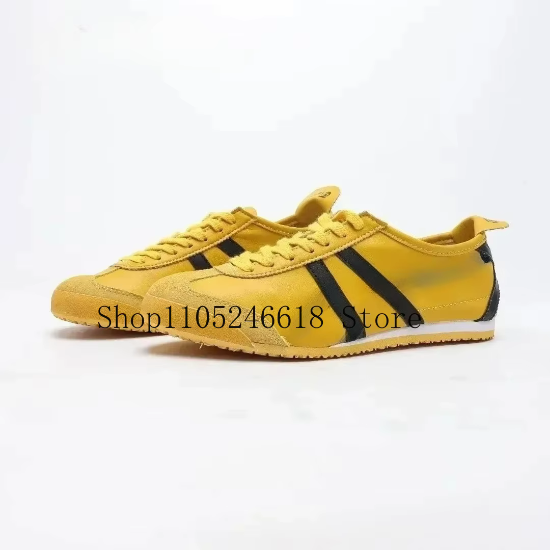 Chaussures de course à enfiler pour hommes et femmes, baskets classiques en cuir, respirantes et pla