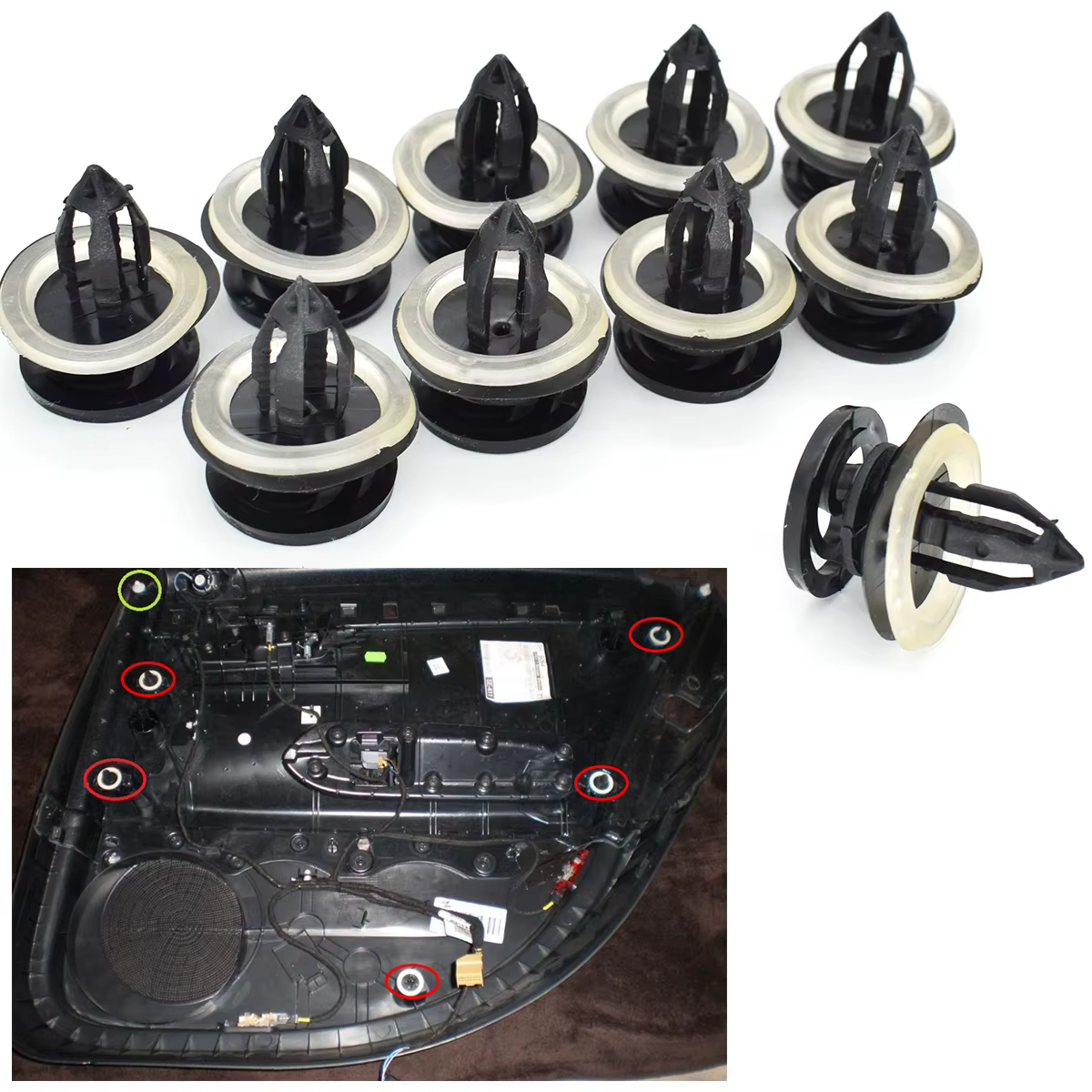 Clips de fixation pour carte de porte intérieure de voiture, 10/20 pièces, 8E 0868243   Pour VW Audi