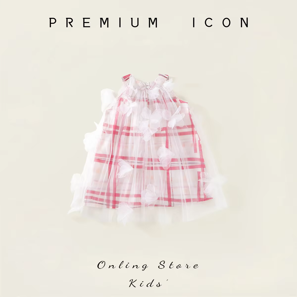 Robe à carreaux Nouveauté Été 2026, Robe-veste en maille à nœuds pour enfants de petite et moyenne t