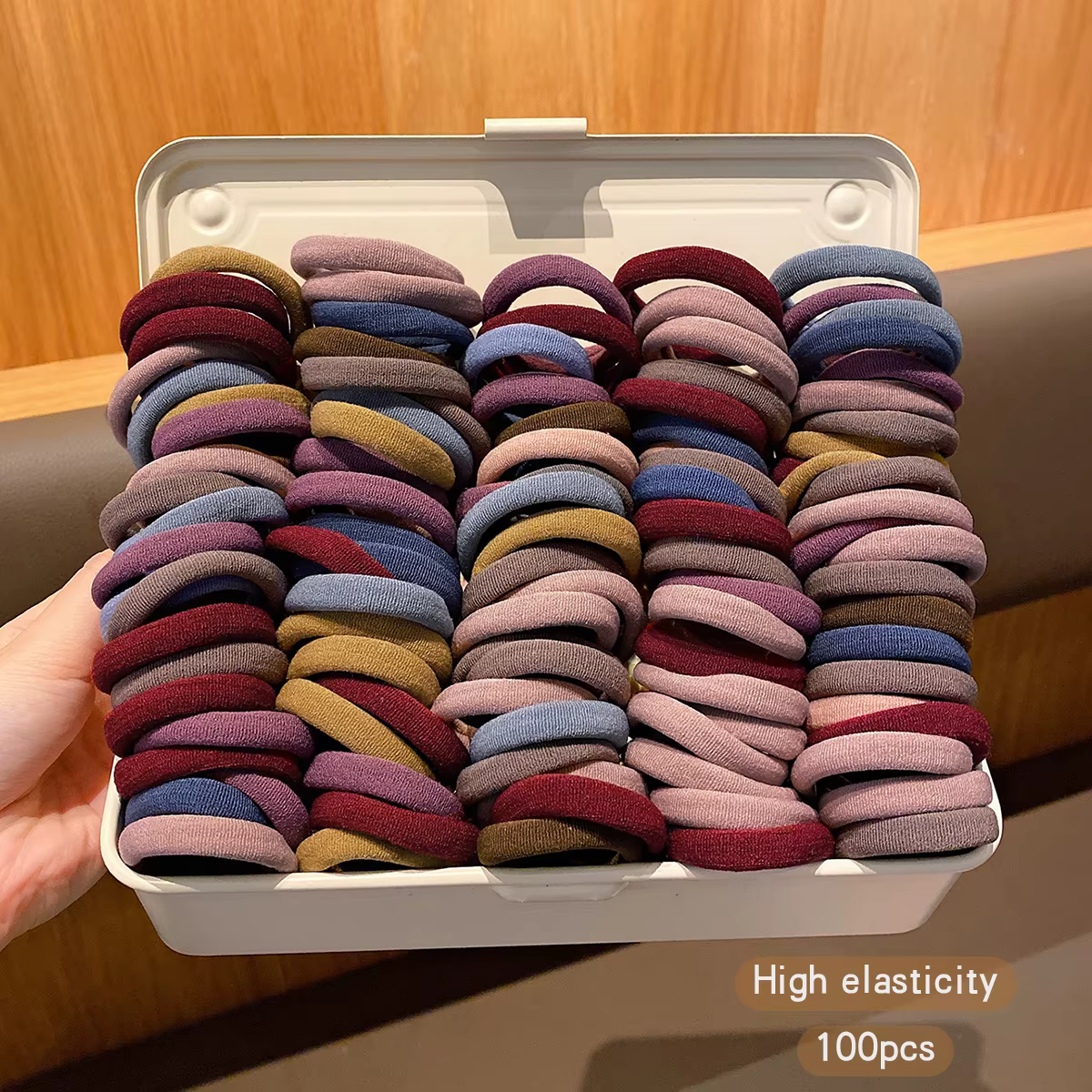Accessoires pour cheveux de style coréen durables, pilotes 100, FS élevés, bandes élastiques, adapté