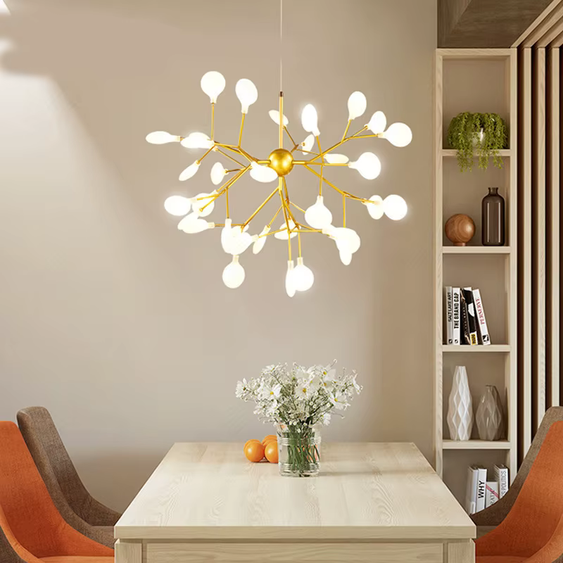 Plafonnier LED en forme de luciole, design nordique moderne, luminaire décoratif d'intérieur, idéal