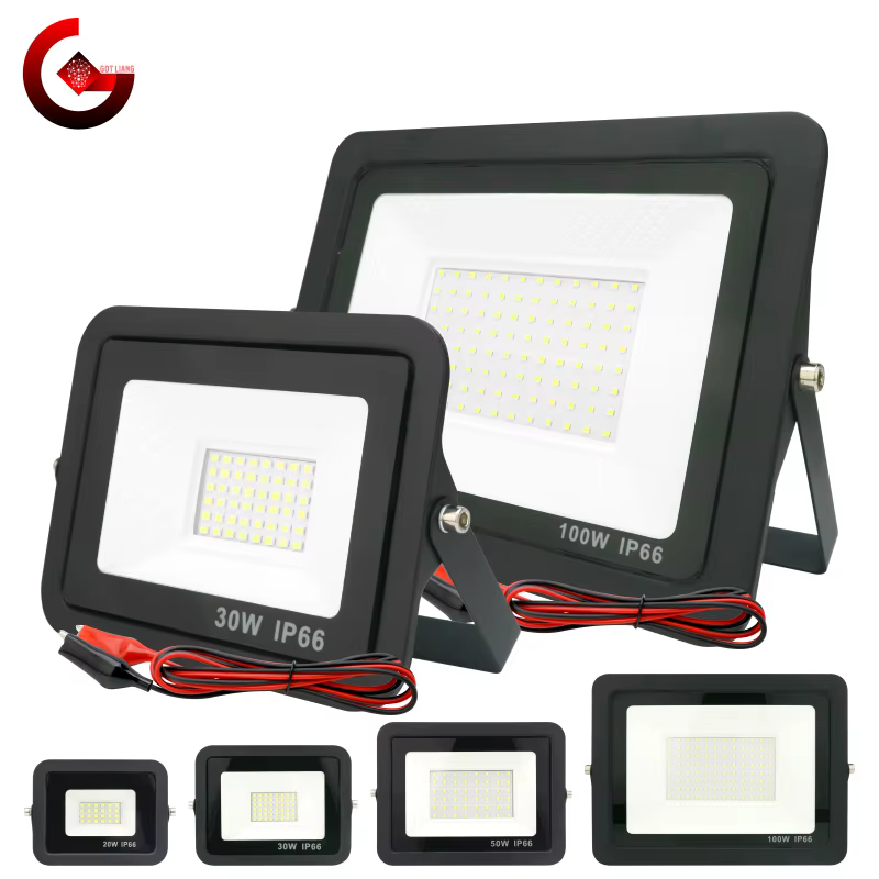 DC12V Led projecteur 20W 30W 50W 100W projecteur extérieur IP66 réflecteur de lumière étanche Portab