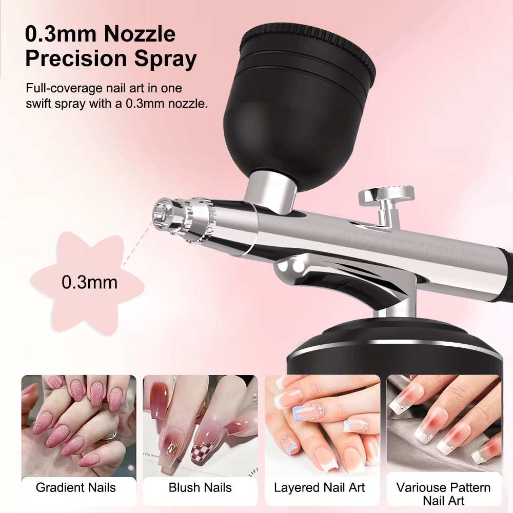 Aérographe avec compresseur Portable aérographe peinture Mini pistolet de pulvérisation pour peintur