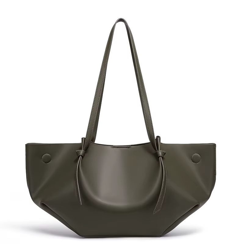Sac fourre-tout pour femme de grande capacité, sac à main à bandoulière plissé doux avec un petit sa