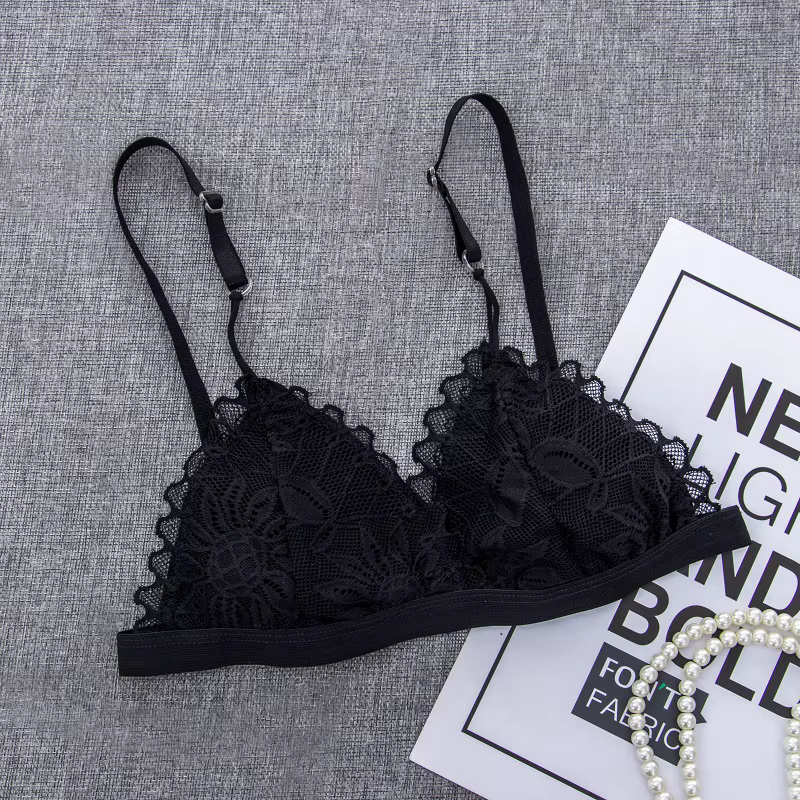 Soutien-gorge sans coussretours de poitrine pour femme, sous-vêtement sexy, fin, sans fil, bralette,