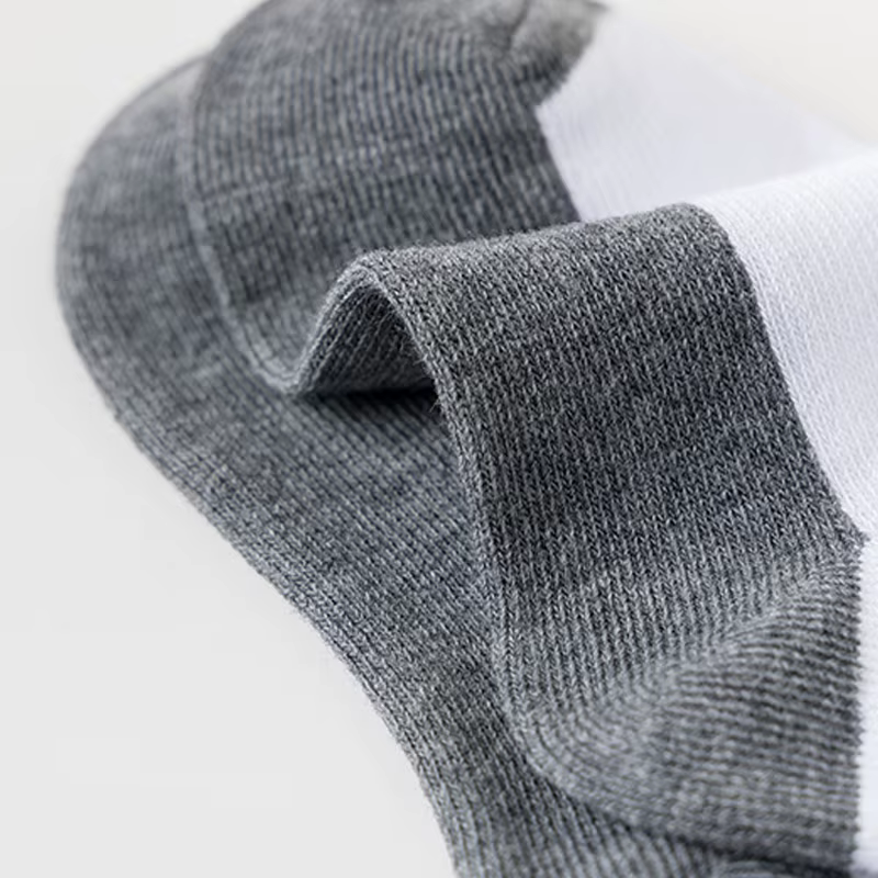 12 paires de chaussettes courtes basique pour enfants - design blanc et gris, respirantes - adaptées