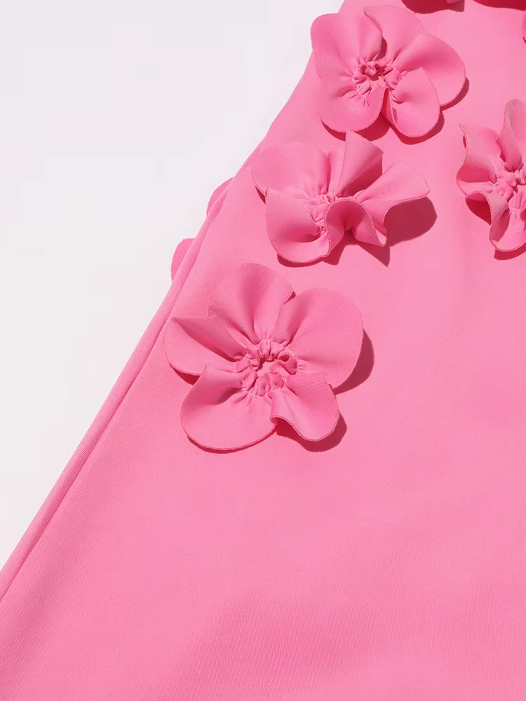 TWOTWINSTYLE – robe longue élégante avec des Appliques épissées pour femmes, col montant, sans manch