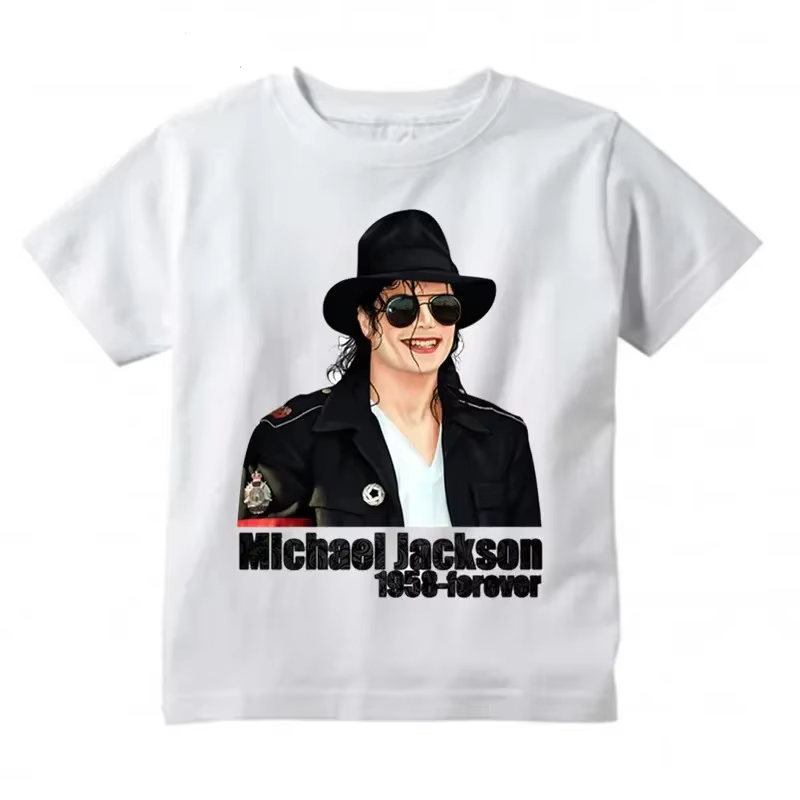 Michael Jackson graphique imprimé t-shirt Harajuku Rock mode décontracté à manches courtes col rond