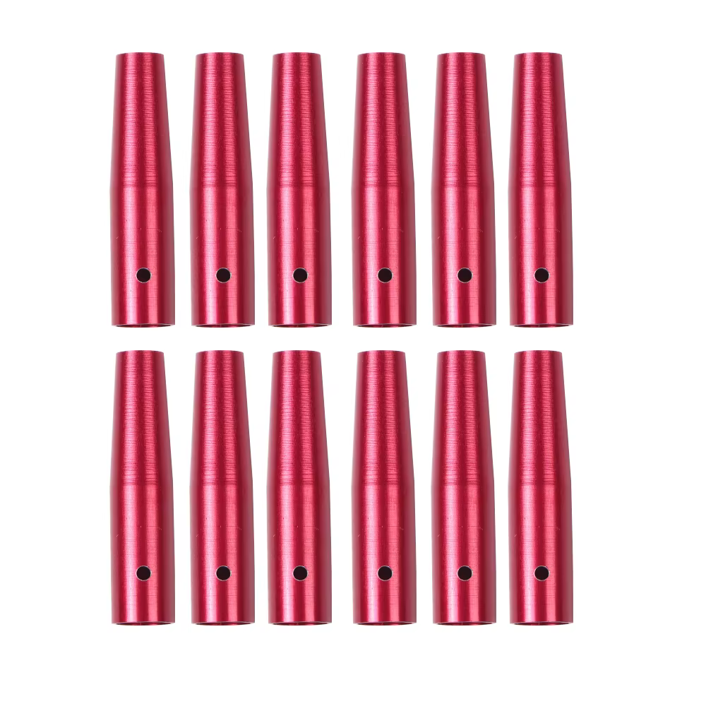 6/12 pièces tir à l'arc connecter pointe de flèche en aluminium flèche insérer OD 8mm en bois bambou