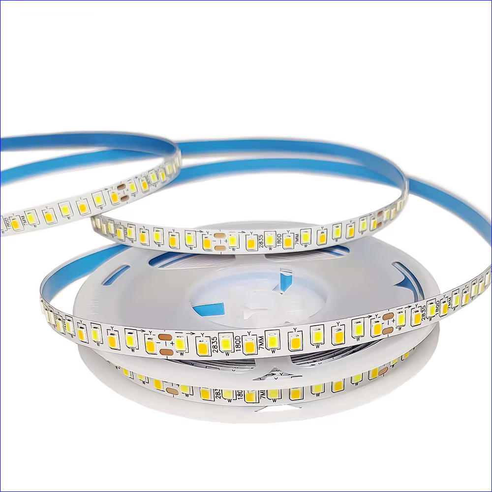 Bande Lumineuse LED à Courant Constant, 2 Johonneur à Souder, 5 Mètres, 2835-7mm-180D 5B9CX2 2835, 1