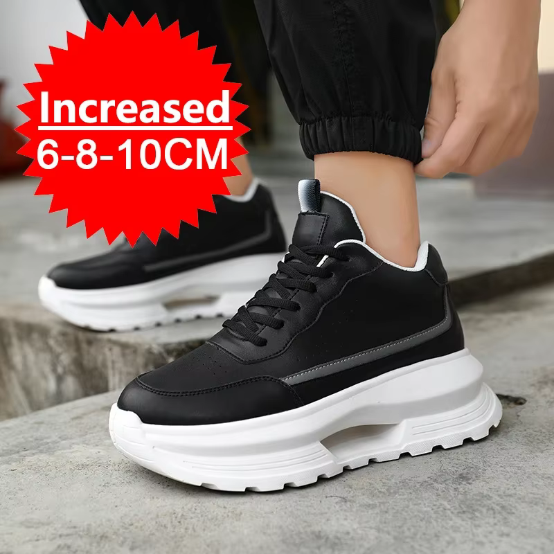 Chaussures d'ascenseur de luxe pour hommes, baskets invisibles augmentant la hauteur de 6 8 10CM, ch