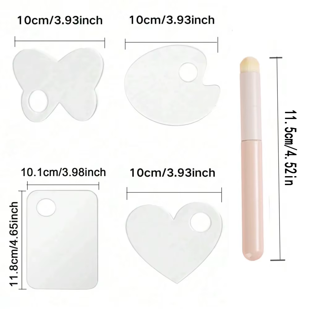 1/2PCS Palette de maquillage en acrylique, spatule, fond de teint liquide, fard à paupières, mélange