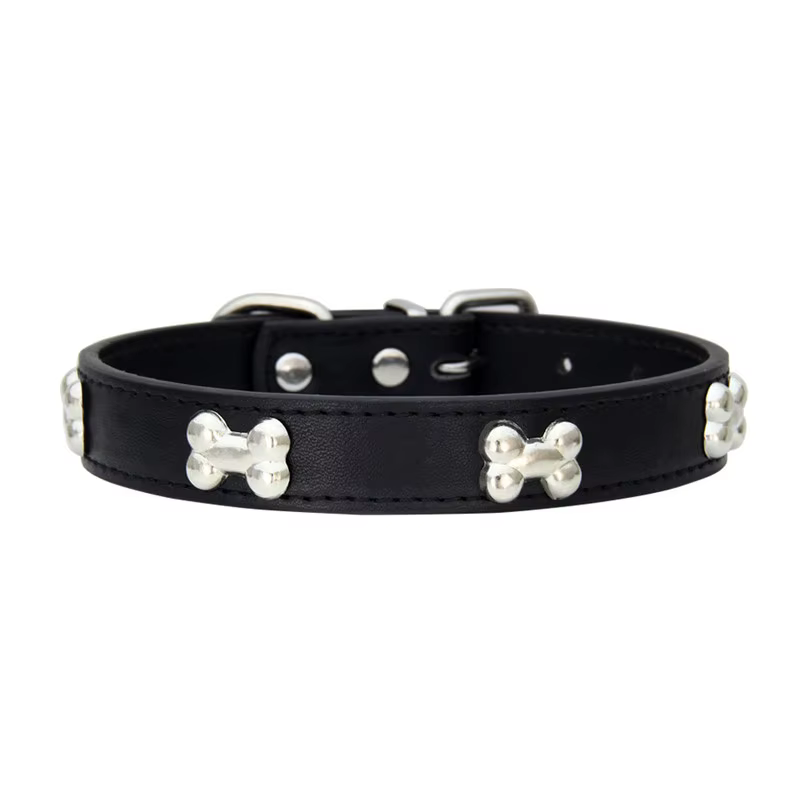 Colliers durables en cuir d'os pour chien, chiot, carlin, pour petit et grand chien, Chihuahua, acce