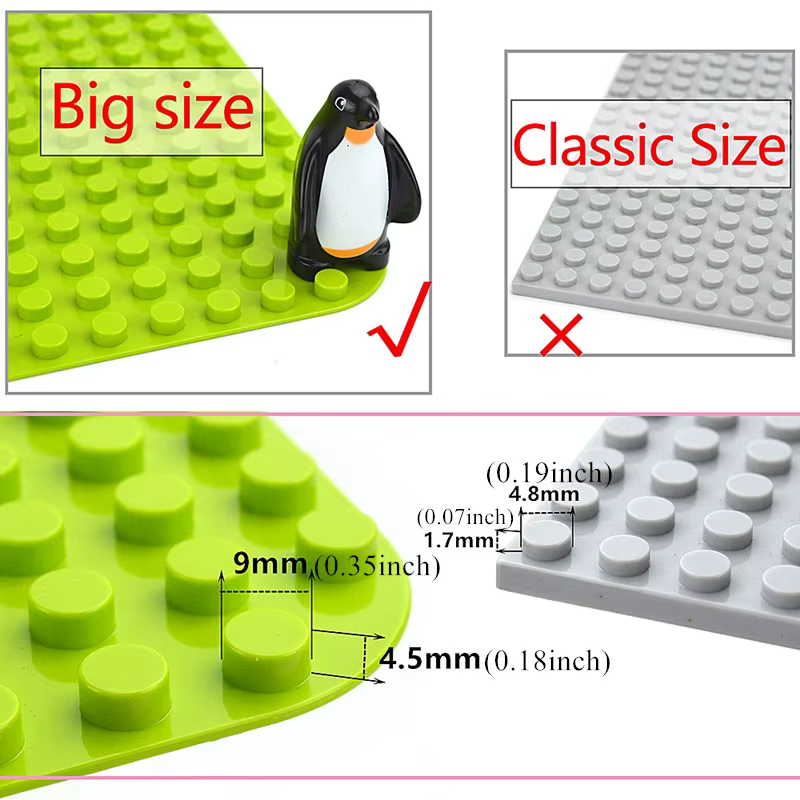 Grande plaque de base pour blocs de construction, 16x32 points, compatible avec toutes les marques, 