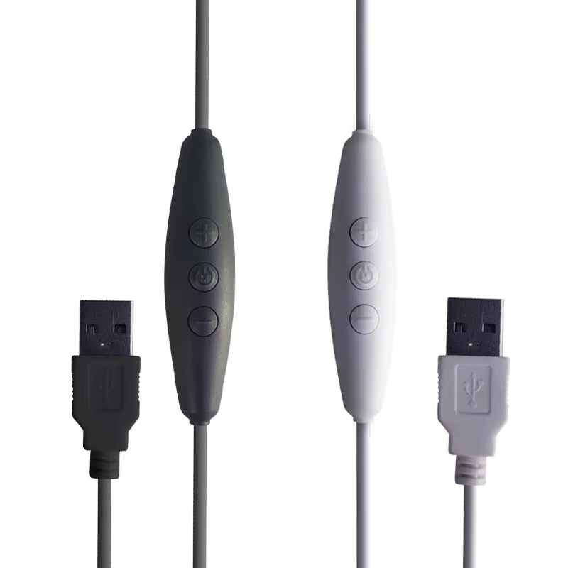 Gradateur USB 1.5m Fil Connecteur Noir Blanc Couleur Commutateur USB 4K Rafraîchir Gradation en cont