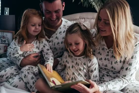 2025 nouveau pyjama de noël adultes enfants correspondant Pyjamas ensemble Allover imprimé doux vête