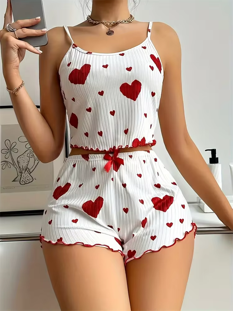 Ensemble pyjama pour femmes, 5 tailles au choix, S M L XL 2XL, bretelles, vêtements de nuit, gilet +