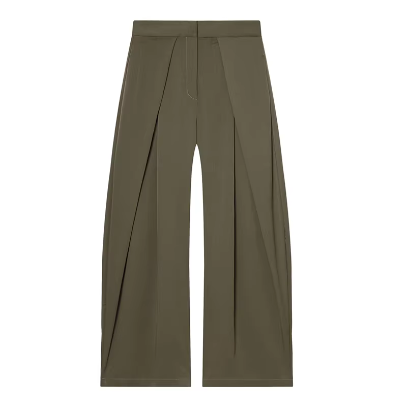 HXAO femmes pantalons Baggy pantalons larges pour femme minimaliste plissé rayure pantalons décontra