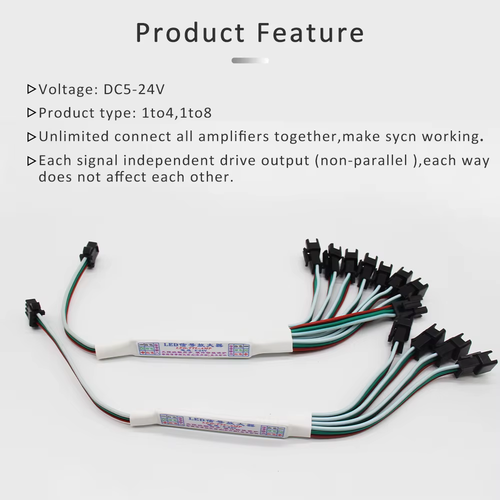 Mini amplificateur de Signal LED TTL Pixel DC 5V 12V 24V pour WS2811 WS2812B SK6812, bande lumineuse