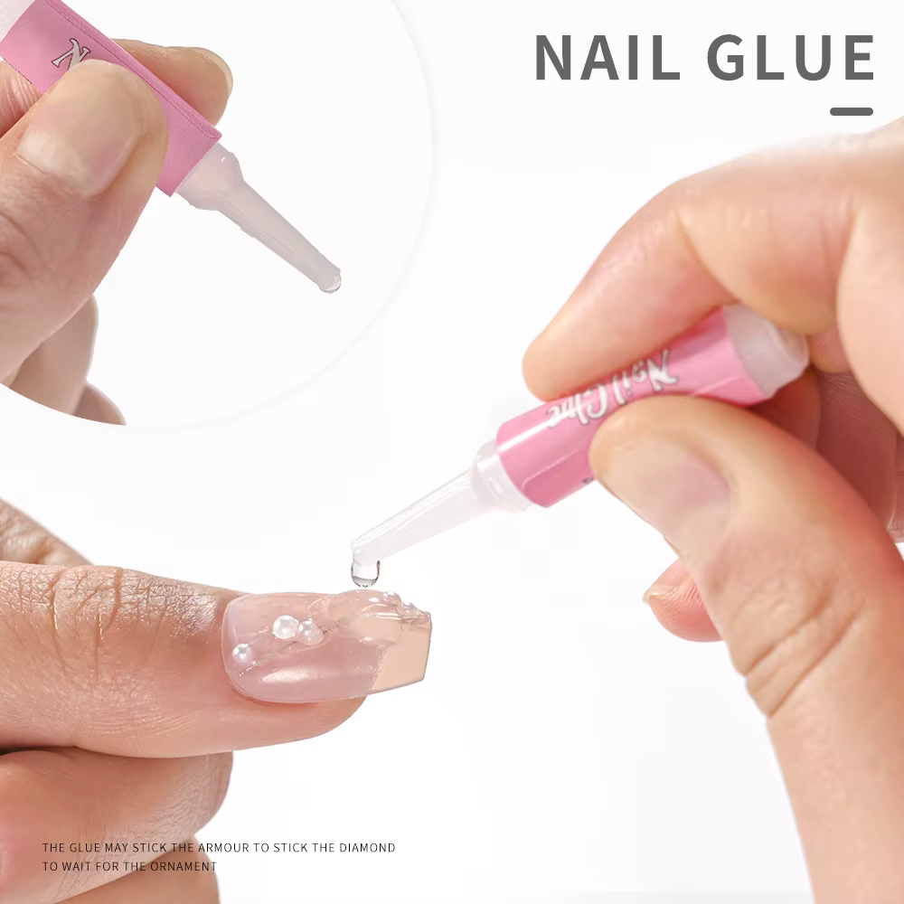 Colle acrylique pour faux ongles, 10 à 30 pièces, séchage rapide, Gel pour Extension rapide, strass 