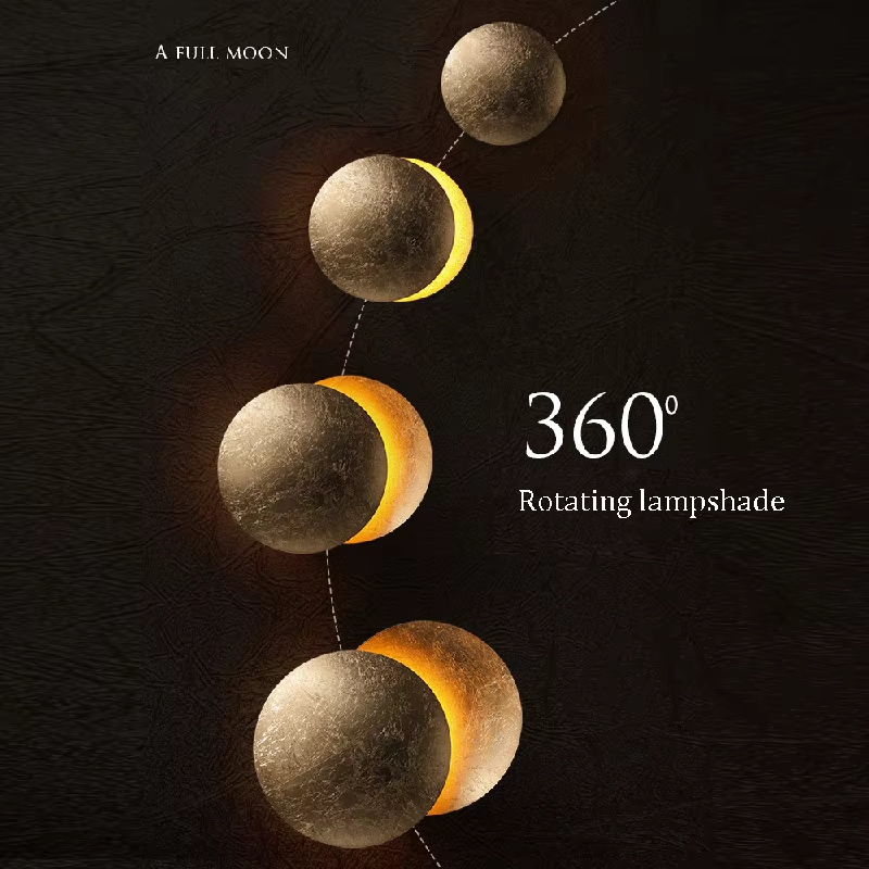 Moon Concept – applique murale solaire en éclipse, style nordique Vintage, luminaire décoratif d'int