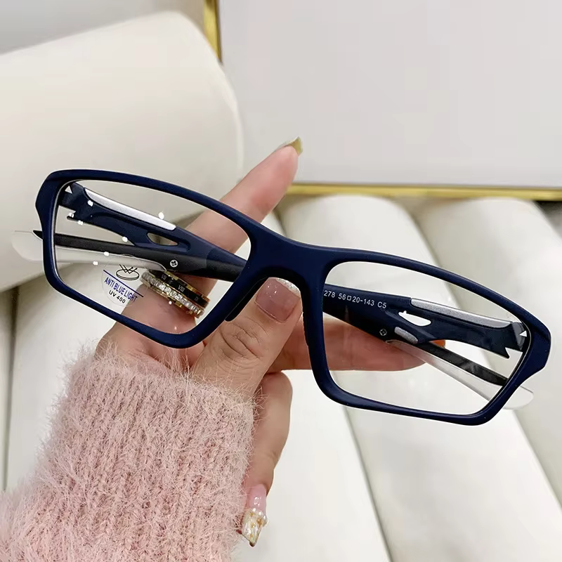 Lunettes de sport photochromiques TR90 pour myopie, unisexe, pour femmes et hommes, carrées, vue de 