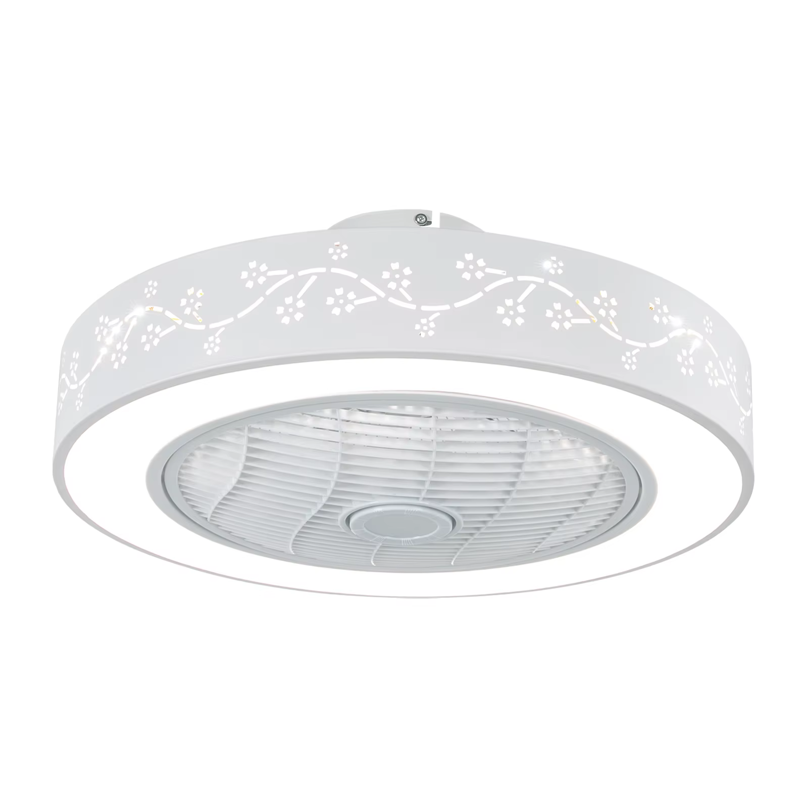 LOYALHEARTD-Plafonnier à Intensité Réglable avec Ventilateur, Luminaire Décoratif de Plafond avec Té