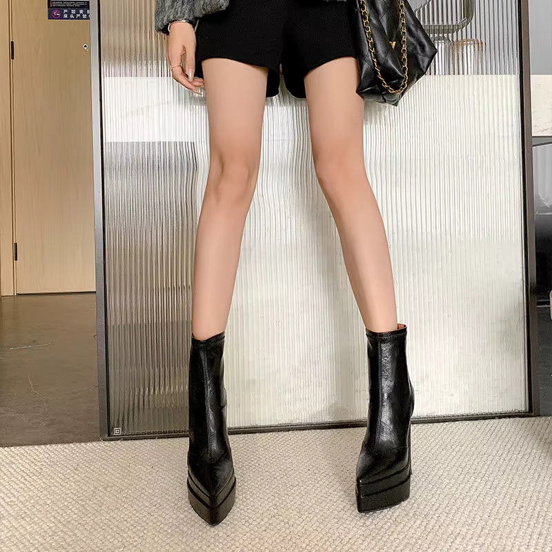 MKKBathroom U-Bottes Courtes en Cuir group pour Femme, Haute Qualité, Optique Jolie tue, Astronomiqu