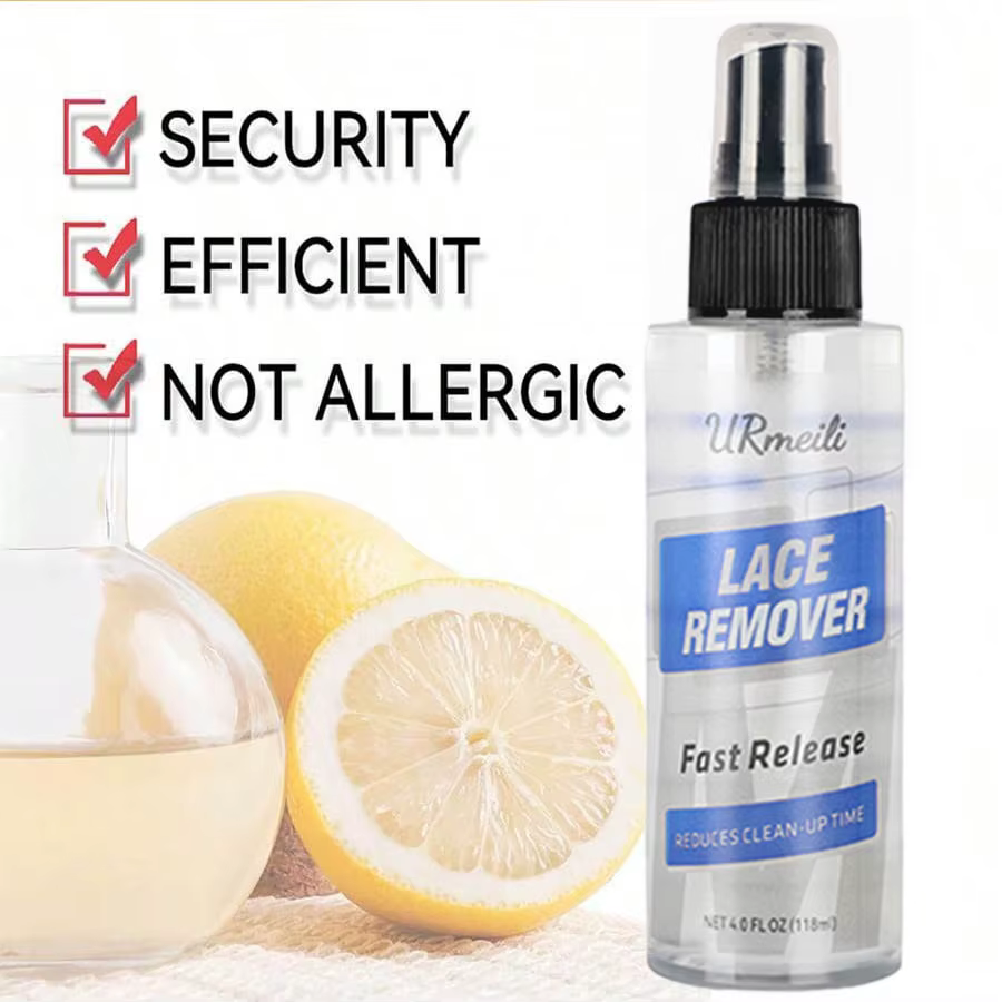 Spray dissolvant pour extensions de cheveux et ruban adhésif – Formule à action rapide, douce et non
